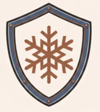 Snow removal shield icon