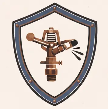 Sprinkler service shield icon